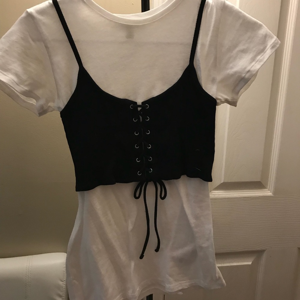 Express one eleven corset tee sz S